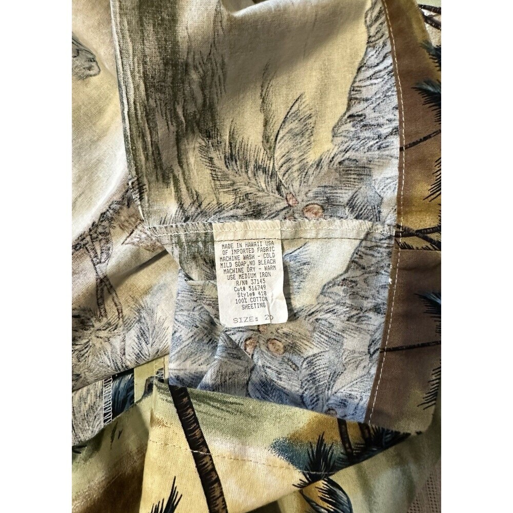 Vintage 90’sHilo Hattie Hawaiian Dress Size 20 A-Line Cotton Scenic Print Hawaii - Picture 15 of 15